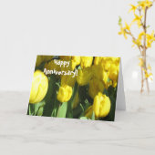 記念日(黄)チューリップ(挨拶状) カード (黄色い花)