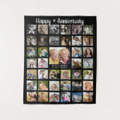 記念日 39周年 フォトコラージュ オーダーメイド タペストリー (正面)