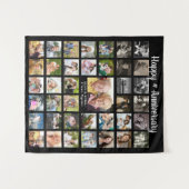 記念日 39周年 フォト コラージュ オーダーメイド タペストリー (正面(横))