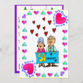 記念日- 50金ゴールド 招待状 (正面/裏面)