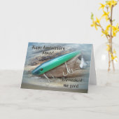 記念日- AJSの緑の泳ぐ人の魚釣りの魅惑 カード (黄色い花)