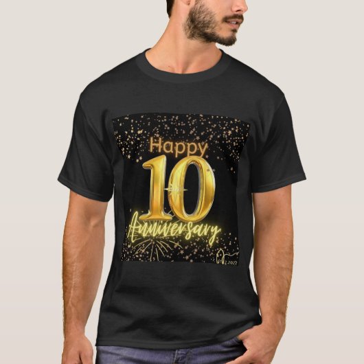記念日Tシャツを祝う Tシャツ (正面)