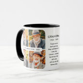 記念最高のの祖父はモダン写真コラージュ マグカップ (正面左)