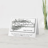 記念最高の日の願い2羽の傘つき鳥 カード (裏面)