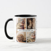 記念最高の猫の写真モダンコラージュ マグカップ (左)