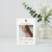 記念木を愛する葬儀の記念カード 名刺 (スタンド正面)