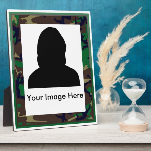 記念森迷彩柄軍隊プラーク フォトプラーク (側面)