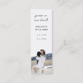 記念歌葬儀お気に入りミニブックマークカード スキニー名刺 (正面)