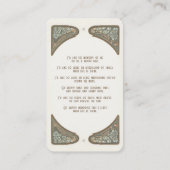 記念歌葬儀お気に入りミニブックマークカード 名刺 (裏面)