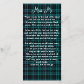 記念歌葬儀祈りの言葉しおりブループレイド (裏面)