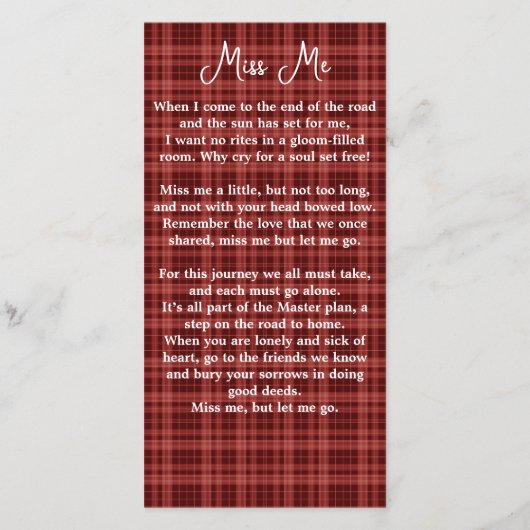 記念歌葬儀祈りの言葉しおり秋季紅葉狩 (裏面)