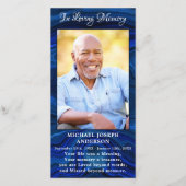 記念歌葬儀祈りの言葉しおり青い大理石 (正面)