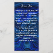 記念歌葬儀祈りの言葉しおり青い大理石 (裏面)