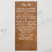 記念歌葬儀祈りの言葉カードしおり革 メニュー (裏面)