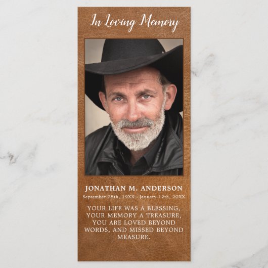 記念歌葬儀祈りの言葉カードしおり革 メニュー (正面)