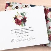 記念水モダン色フローラ植物学 サンキューカード