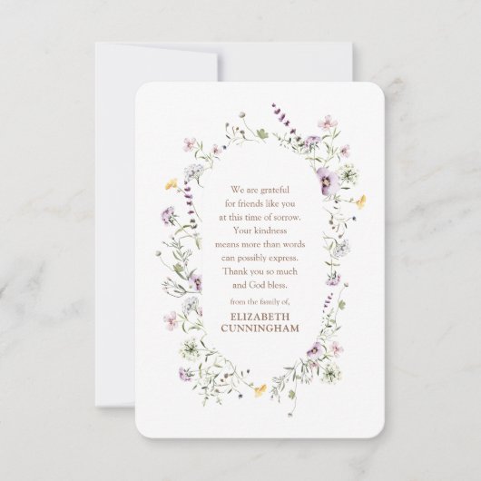 記念水彩フローラと紅葉植物学会 サンキューカード (正面)