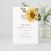 記念水彩花ひまわり葉植物学 招待状 (スタンド正面)