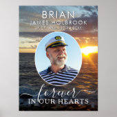 記念海の日没の写真が永遠に私たちのハート ポスター (正面)