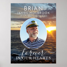 記念海の日没の写真が永遠に私たちのハート ポスター