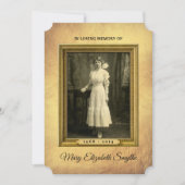 記念物はあなたの写真のヴィンテージによって絵を描かれる金ゴールドフレームを加えます 案内状 (正面)