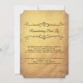 記念物はあなたの写真のヴィンテージによって絵を描かれる金ゴールドフレームを加えます 案内状 (裏面)