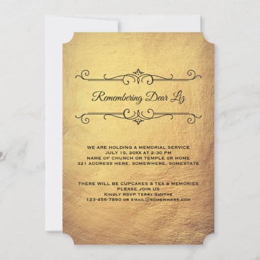 記念物はあなたの写真のヴィンテージによって絵を描かれる金ゴールドフレームを加えます 案内状 (裏面)