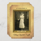 記念物はあなたの写真のヴィンテージによって絵を描かれる金ゴールドフレームを加えます 案内状 (正面/裏面)