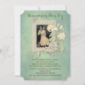 記念物はあなたの写真の蝶バラの真珠を加えます 招待状 (正面)