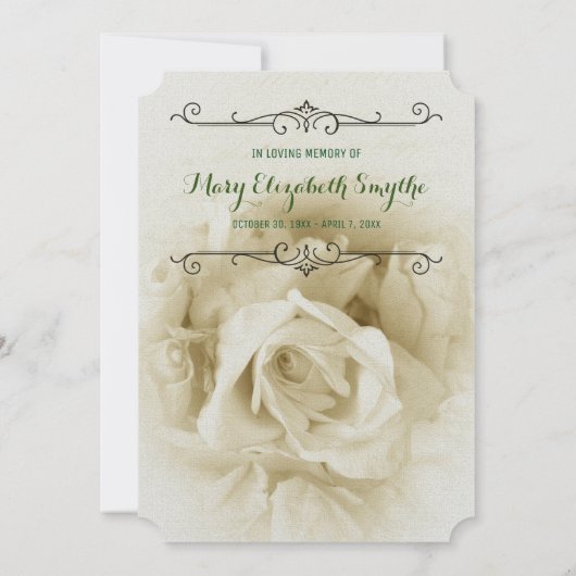 記念物はあなたの写真の蝶バラの真珠を加えます 招待状 (裏面)