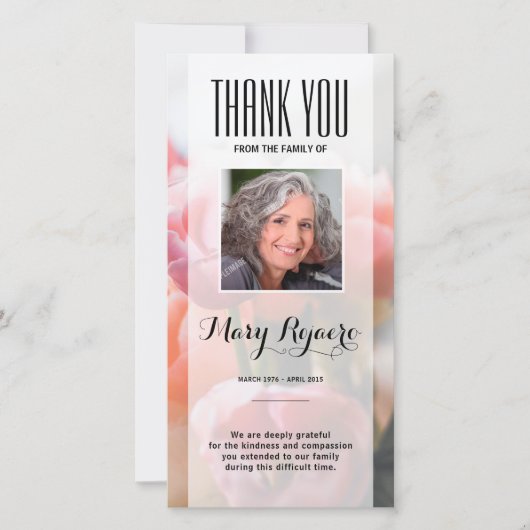 記念物は写真カード感謝していしています サンキューカード (正面)