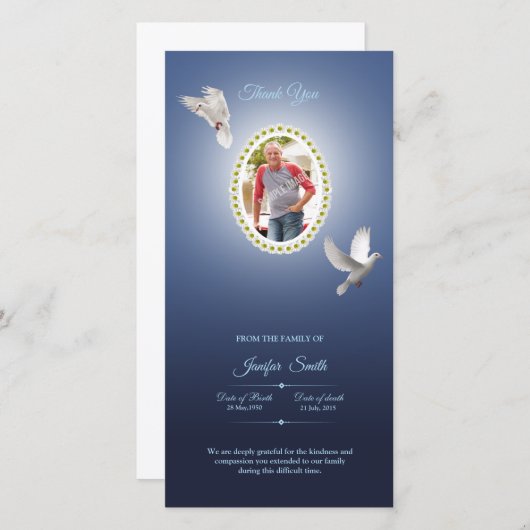 記念物は写真カード感謝していしています サンキューカード (正面/裏面)