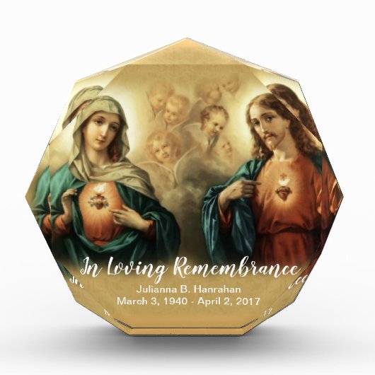 記念物|の記憶|Tribute |メリーイエス・キリストのハート フォトブロック (正面)