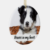 記念犬のペット写真 セラミックオーナメント (右)