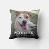 記念犬の写真のパウェプリントを私たちのハート クッション (裏面)