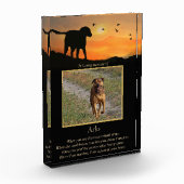 記念犬スピリチュアル詩とカスタム写真付き フォトブロック (左)