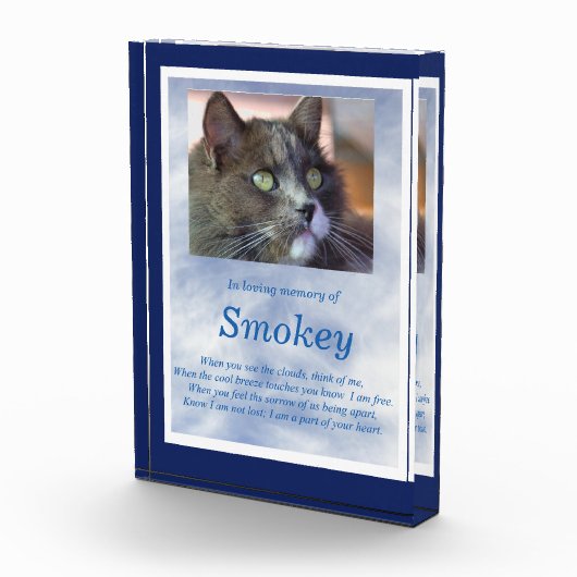 記念猫ペットカスタムの写真と名前スピリチュアル フォトブロック (右)