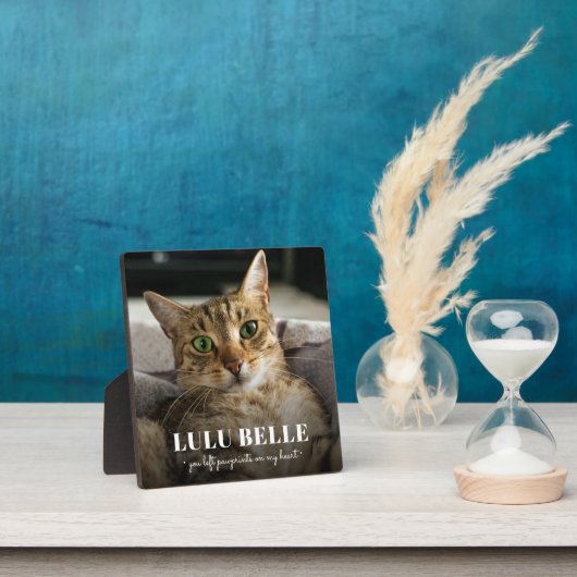 記念猫写真のパワプリントを撮ったハート フォトプラーク (インサイチュ)