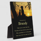 記念碑の犬の猫ペットとスピリチュアル詩 フォトプラーク (側面)