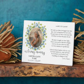 記念碑の記念詩と写真のディスプレイ フォトプラーク (側面)