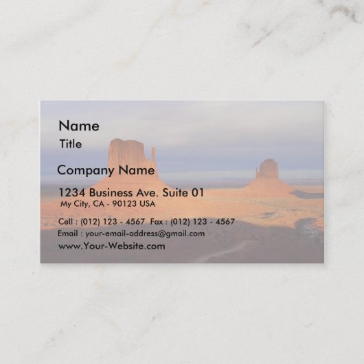 記念碑の谷 名刺 (正面)