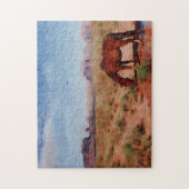 記念碑の谷-水彩画 ジグソーパズル (縦)