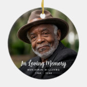 記念碑の追悼 セラミックオーナメント (裏面)