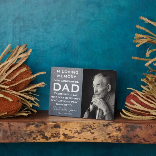 記念碑を愛する |グレー石板 フォトプラーク (側面)