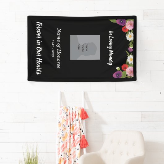 記念碑(フローラ縁どと写真付き) 横断幕 (インサイチュ)