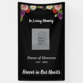 記念碑(フローラ縁どと写真付き) 横断幕 (縦)