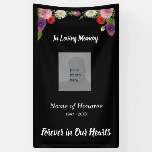 記念碑(フローラ縁どと写真付き) 横断幕 (縦)