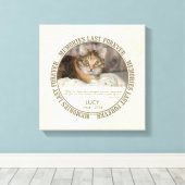 記念碑 – ペットの失カスタム敗の写真/名前 キャンバスプリント (インサイチュ (ウッドフロア))