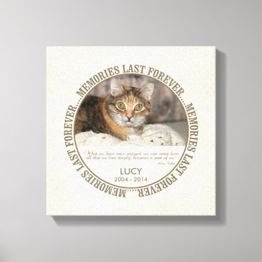 記念碑 – ペットの失カスタム敗の写真/名前 キャンバスプリント (正面)