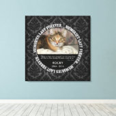 記念碑 – ペットの失カスタム敗の写真/名前 キャンバスプリント (インサイチュ (ウッドフロア))